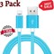 Bedazzled Bijou Trio of Apple iPhone Charging Cables - Includes 10ft Cables 3 Pack 10 FT Iphone Charger